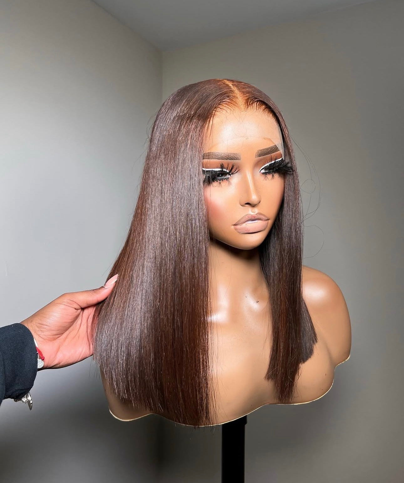 5x5 Chocolate Brown Straight Wigs