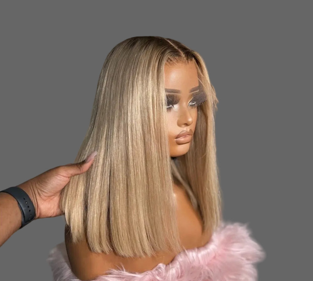 “12” 5x5 Blondy Straight Wig