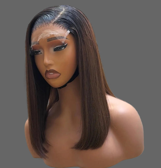 “12” 5x5 Ombré SD Straight Wig