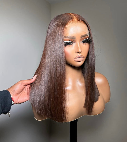 5x5 Chocolate Brown Straight Wigs