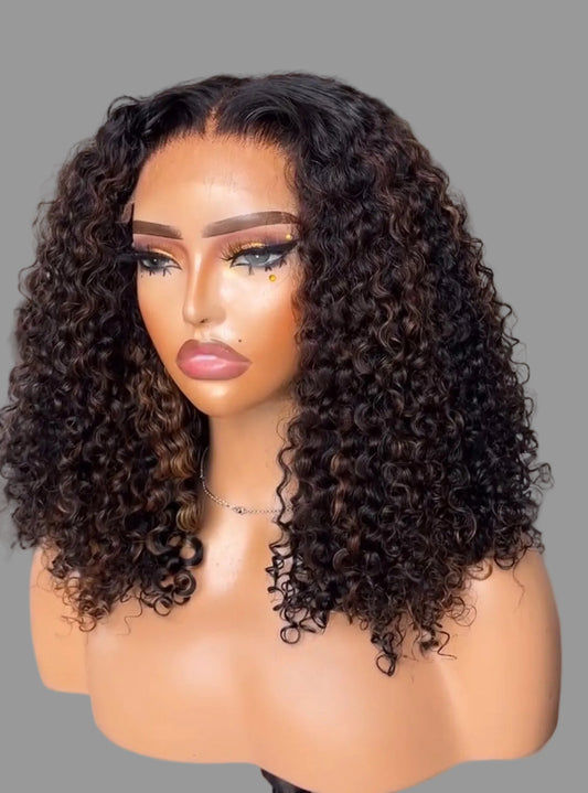 *Light Browny 5x5 HD Jerry Curl Wigs