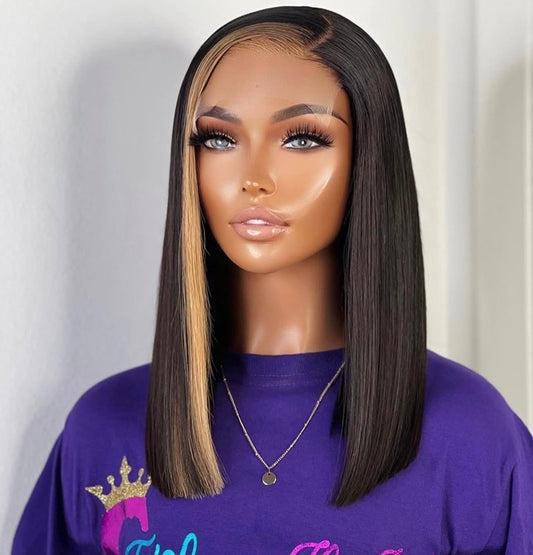 “14inch Highlighted 5x5 Bob Wigs