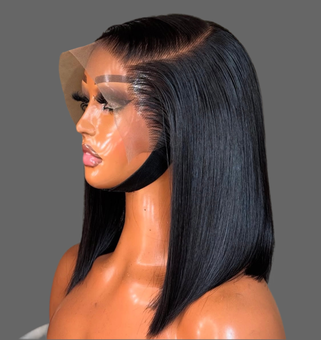“12inch Glueless Full Frontal Wig