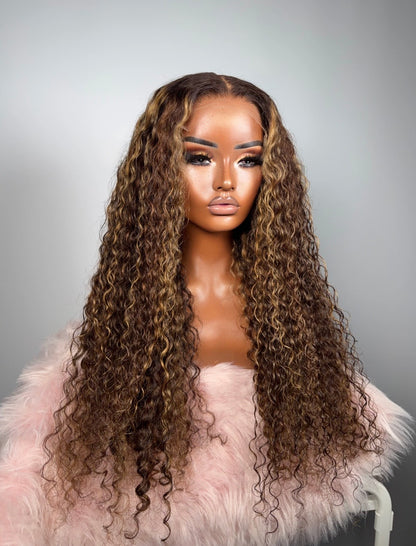 “20inch 3Part Custom Colour Curly Wig