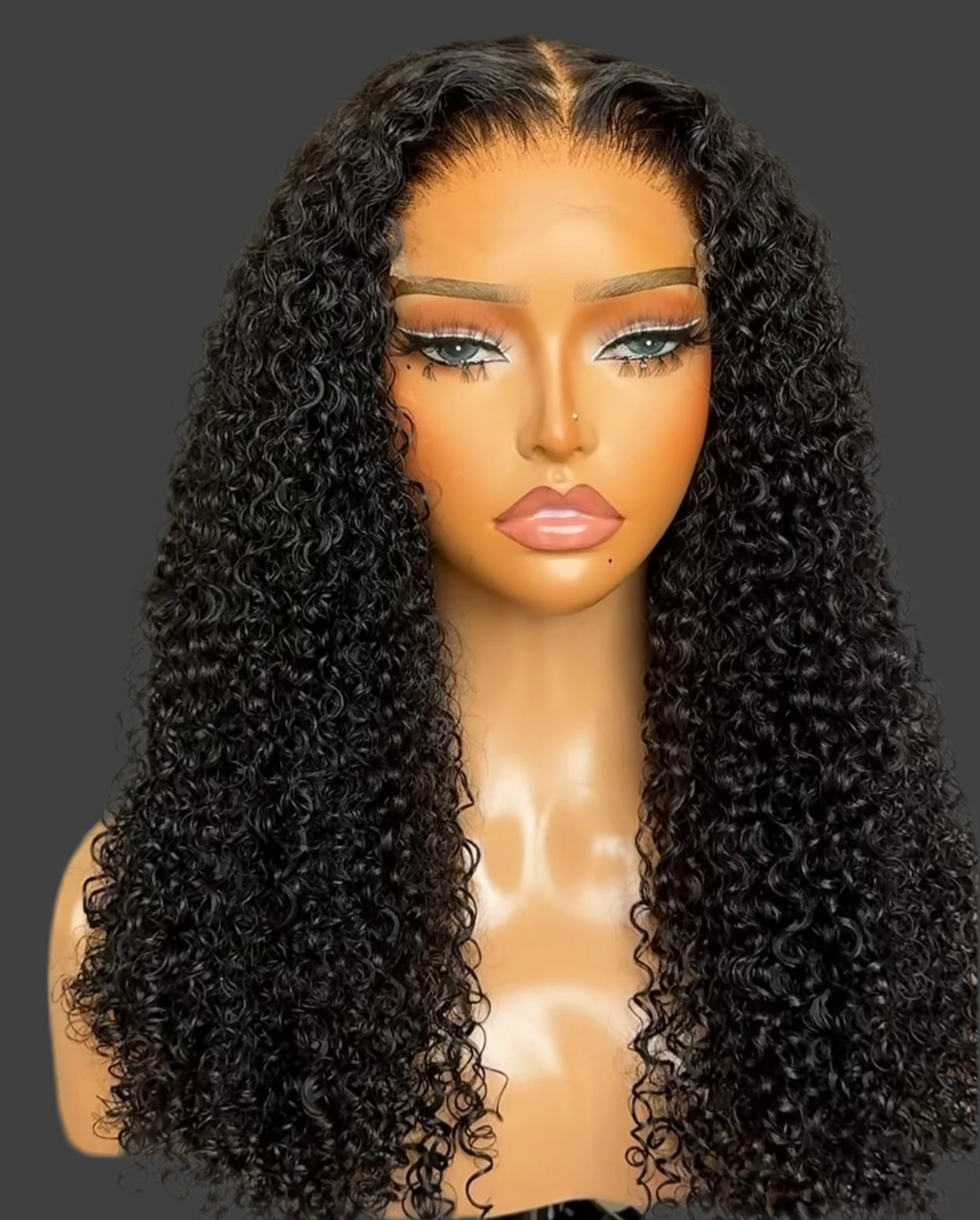 “18” 3part Jerry Curl Wig