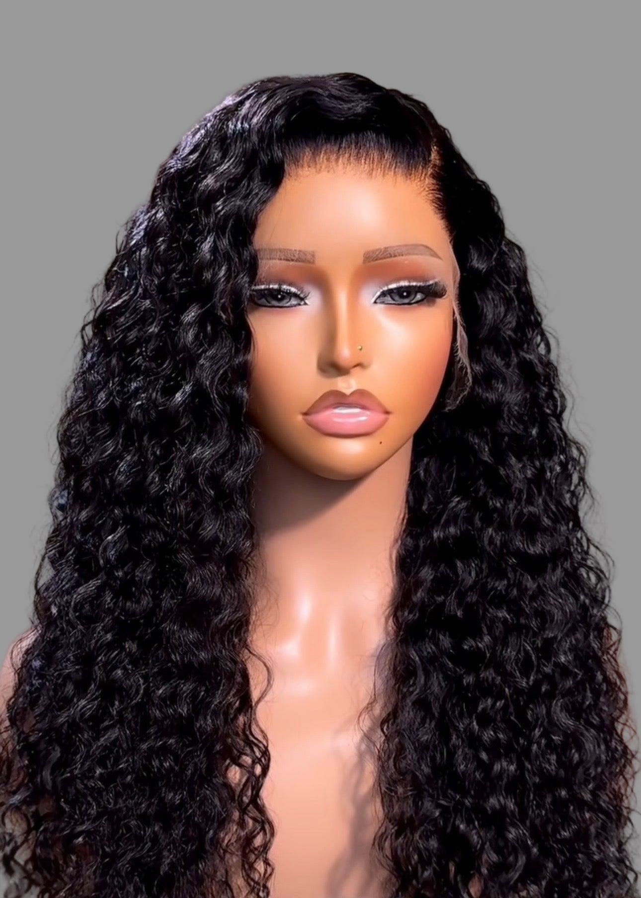 Curly Glueless Full Frontal Wigs