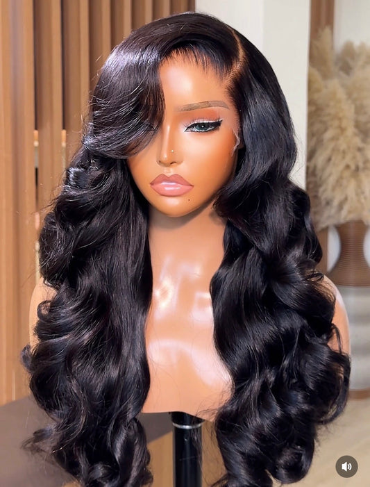 Double Drawn Straight Glueless HD Full Frontal Wigs