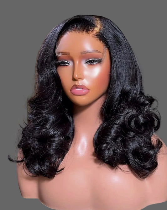 “16inch Styled Double Drawn 5x5 Wig