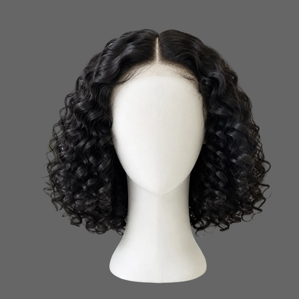 Daylight colour reference – 10" 5x5 HD Burmese Curly Wig, natural black 1B