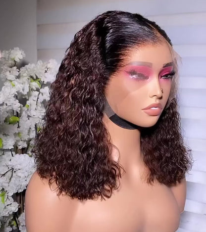 Ombré Curly Glueless Full Frontal Wigs
